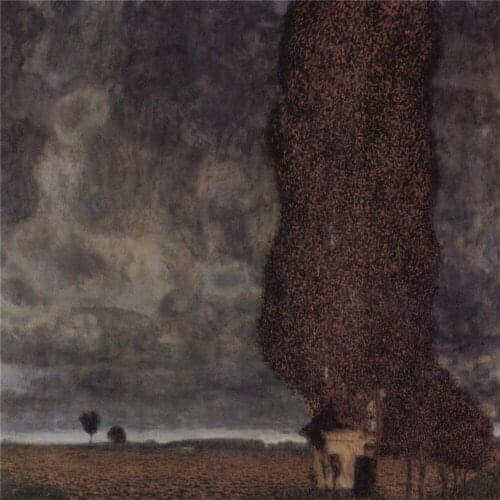 Handmade oil painting reproduction The Big Poplar II by Gustav Klimt