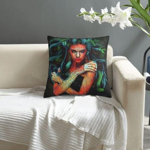 Medusa pillowcase printed cushion cover sofa waist pillow pillow cover