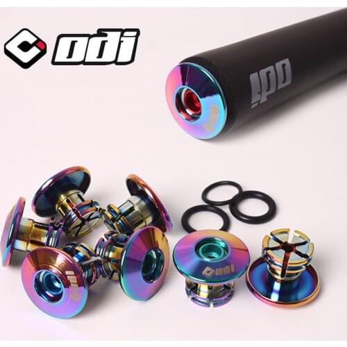 ODI 2pcs bike handlebar grips Anti-slip Firm MTB Bar End Plugs Lightweight Bicycle Grip End Plugs For MTB BMX DH FR Balance Car