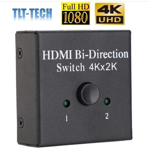 HDMI Switcher with HDMI Port Support 3D up to 1080P and 4Kx2K Resolution 5.1Gbps HDMI Selector Bidirectional Plug and Play