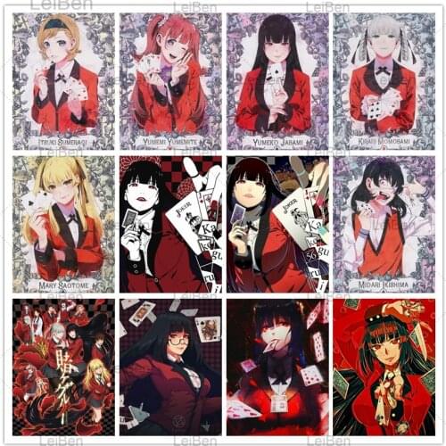 Anime Kakegurui Posters and Prints Cartoon Manga Girls Wall Art Posters Modern Home Decor Childrens Room Retro Print Pictures