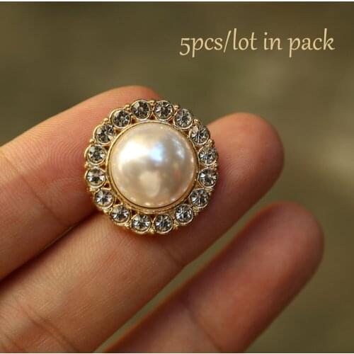Fashion diy 5pc pearl buttons for cardigan shirt Button for clothes DIY craft accessories for kids clothes