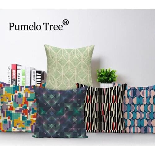 Multi Color Throw Pillow Case Geometric Decor Pillow Cases High Quality Cushions Home Decorative Custom Cover For Cushion Covers