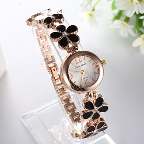 Luxury Crystal Flower Bracelet Wrist Watch Women Watches Fashion Womens Watches Ladies Watch Clock bayan kol saati reloj mujer