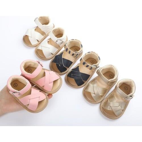 0 to 18M Fashion Newborn Infant Baby Girls Sandals Prewalker Non-slip PU Leather Shoes