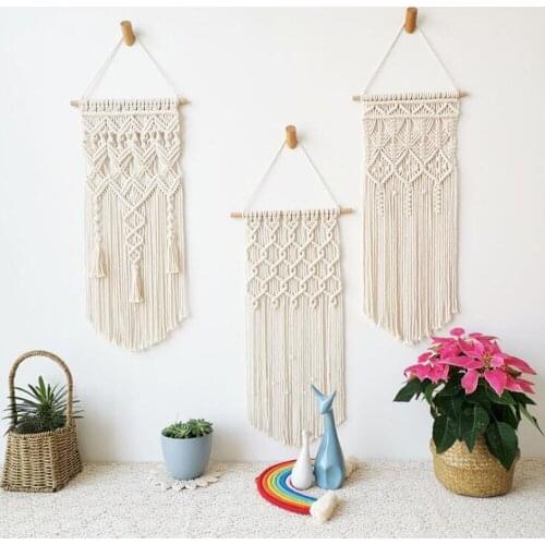 Nordic Art Boho Tapestry Wall Hanging Hand-woven Home Decoration Accessories Tassel Apartment Dorm Room Decoration