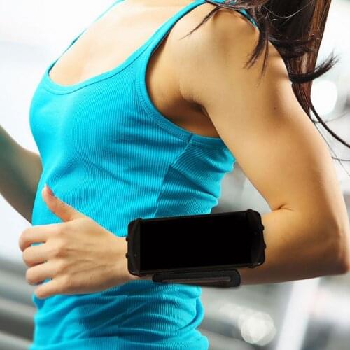 Sposts Running Bag Cover 4-6 Inches Phone 180 Degree Rotatable Running Bag Wrist Belt Strap Cycling Jogging Gym Arm Band Bag