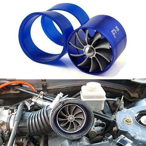 Universal Single Supercharger Turbine Turbo Fan Air Filter Intake Gas Fuel Saver Fan Car Supercharger