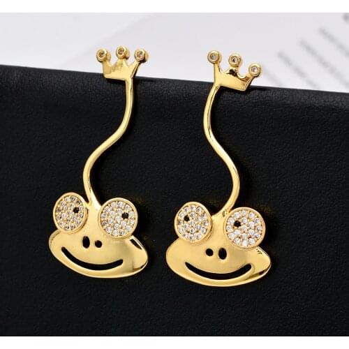 Gorgeous frog prince zircon earrings Fashion animal zircon earrings for women/girls ER-259