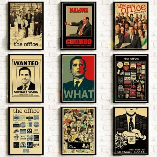 Vintage TV Series The Office Friends Posters Kraft Paper Prints Home Room Wall Decorative Art Painting Wall Stickers