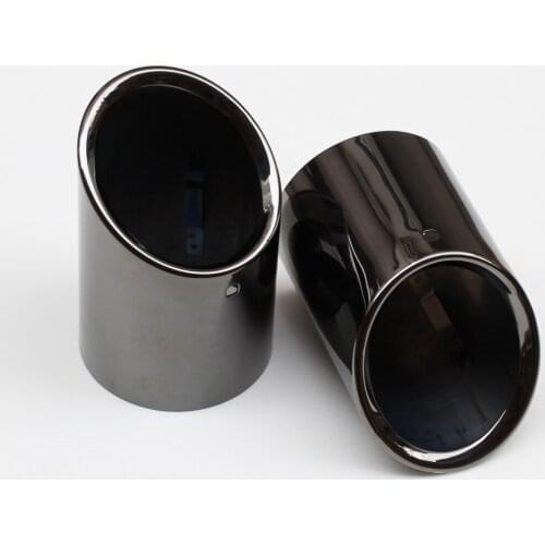 Tailpipe Fit For Cadillac ATS 2010-2018 Accessories Auto Rear Muffler Exhaust Tail End Pipe Tip Steel Cover Trim Titanium Black