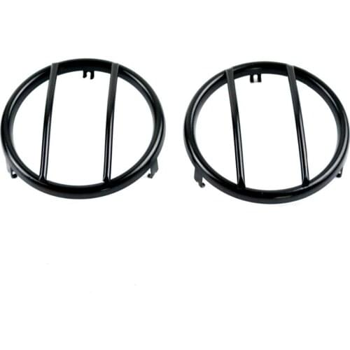 YAQUICKA 2pcs/Lot Steel Black Euro Front Guard Head Fog Light Lamp Trim Cover For Jeep Wrangler JK 2/4 Door 2007-2015 Styling