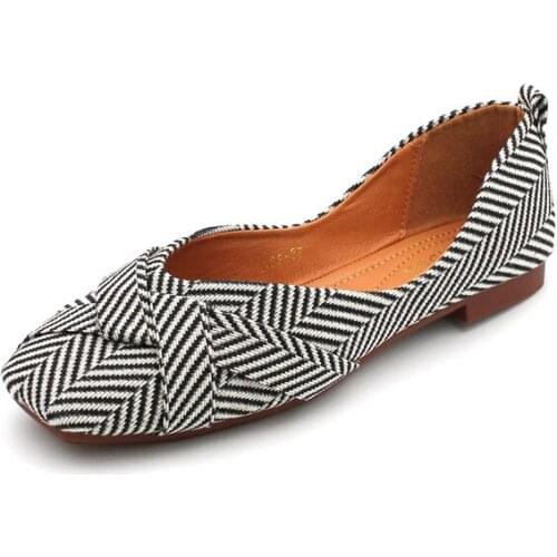 Flat Single Shoes Womens Net Red Scoop Shoes 2019 Spring And Summer New Breathable Cloth Womens Wild Shallow Mouth Large Size