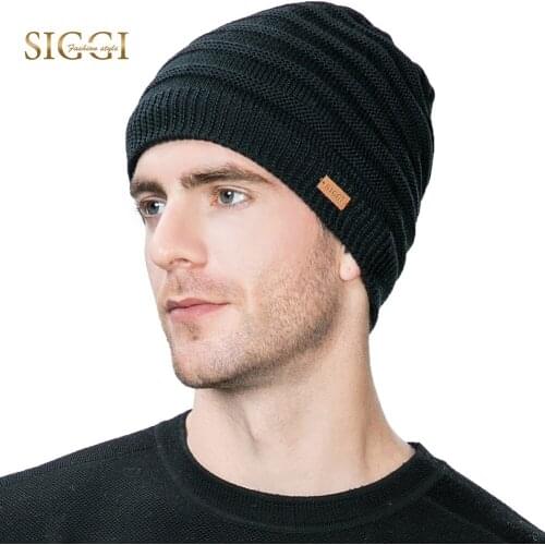 FANCET Winter Mens Wool Beanies Skullies Solid Acrylic Casual Knitted Hats For Men Warm Lining Fashion Gorros Winter Hats 88223