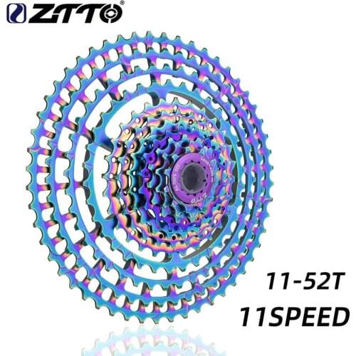 ZTTO MTB Freewheel 11speed 11-52T Cassette SLR2 Rainbow Bicycle Wide Ratio 11s Sprockets UltraLight 380g CNC Freewheel Bike Part