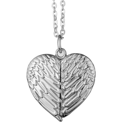 10pcs/lot Blank Sublimation Angel Wings Lovers Heart Couples Necklace Sublimation INk Transfer Printing Heat Press DIY Print