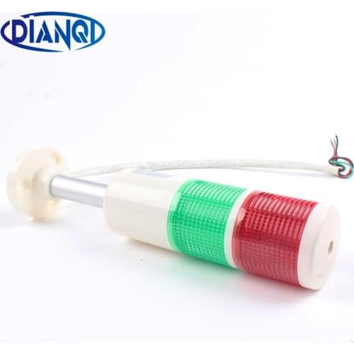 2 colors Industrial Signal Tower Safety Stack Alarm Light lamp Bulb Red Green Lamp LED White plastic indoor 2 layer with base