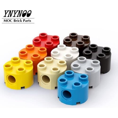 20Pcs/lot Brick Round 2 x 2 with Pin Hole MOC 17485 Building Blocks Bricks Parts DIY Education Toys Tech Designers
