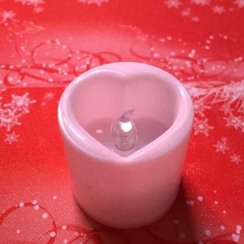 200pcs Colorful LED Electronic Flameless Candle Lights Heart Shape Candle Light Engagement Wedding Decor Party Supplies ZA5594