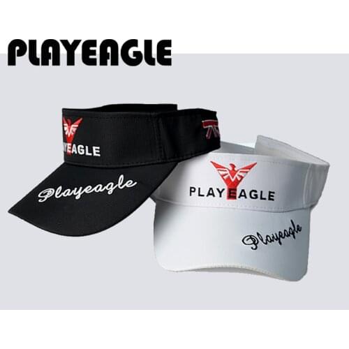 2018 PLAYEAGLE Black And White Color Sunscreen Golf Cap Visor Hat Outdoor Sport Baseball Caps OEM Logo