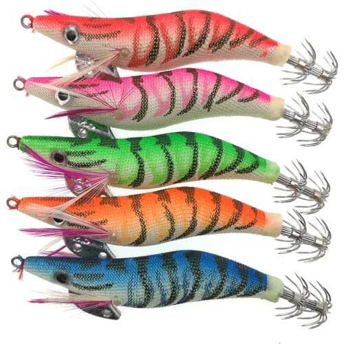 50pcs Squid Jig Lure 10cm 12g Squid Jig Hard Bait Sea Fishing Lure Cuttlefish Squid Hook Cuttlefish Shrimp Lures