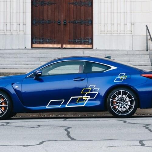 2pcs Car Sticker Side Door For Audi BMW Ford Volkswagen Toyota Mercedes Honda Auto Vinyl Film Decals CarTuning Car Accessories