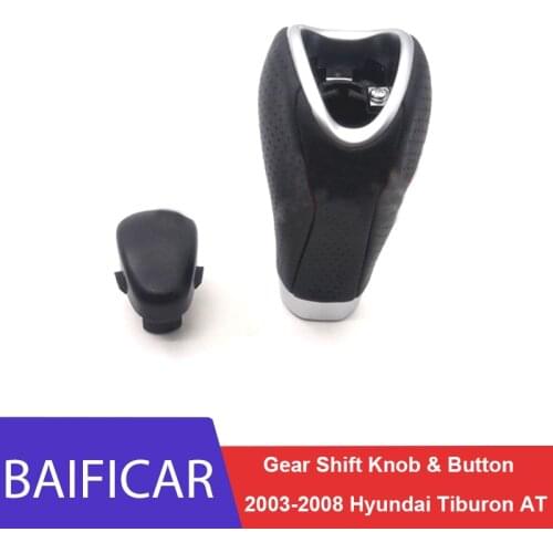 Baificar Brand New Genuine Auto Shift Gear Knob Lever & Button 467202C200LK 467232C100 For 2003-2008 Hyundai Tiburon Coupe