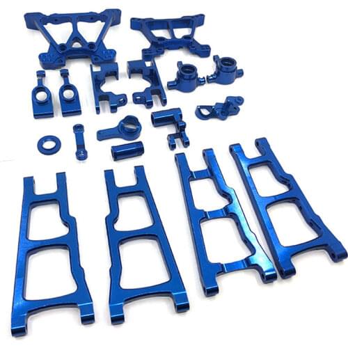 Free Shipping Aluminum Alloy Metal Upgrade Chassis Parts Kit For SLASH 727 4x4 1/10 RC Car Truck Parts Accessories yf001