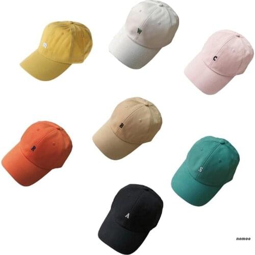 Women Men Couple Summer Cotton Baseball Alphabet Letter Embroidery Solid Color Harajuku Hip Hop Street Snapback Hat