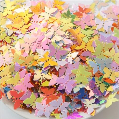 10/20/50g Butterfly Sequins Shape PVC loose Sequins Glitter Paillettes for Nail Art manicure/sewing/wedding decoration confett