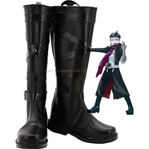 Kiyotaka Ishimaru Shoes Cosplay Danganronpa: Trigger Happy Havoc Kiyotaka Ishimaru Cosplay Boots Black Shoes Custom Made
