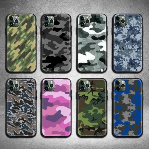 Camouflage Pattern Camo military Army Phone Case For iphone 12 11 Pro Max Mini XS Max 8 7 6 6S Plus X 5S SE 2020 XR cover