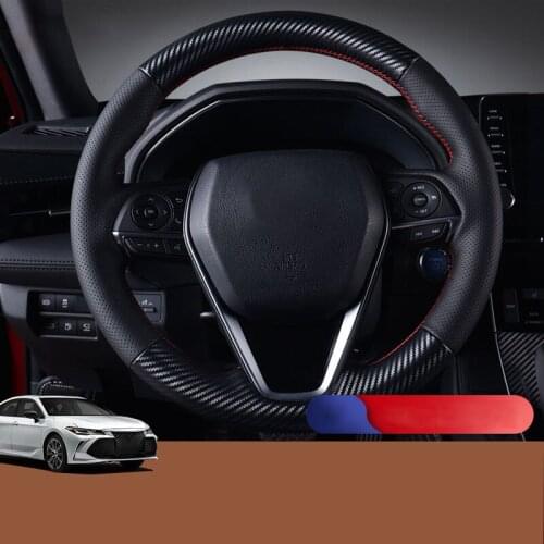 Steering wheel cover interior special first layer leather hand sewing steering wheel handle For Toyota AVALON 2019 2020