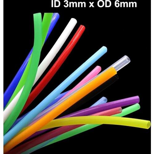 1M Colorful Food Grade Silicone Rubber Hose ID 3 x OD 6mm Flexible Transparent Silicone Rubber Tube Drink Pipe Water Connector