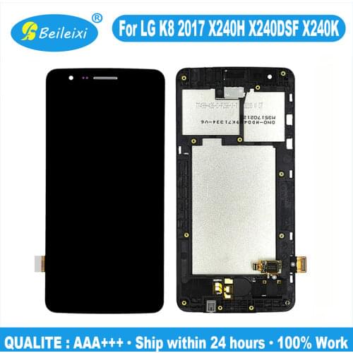 For LG K8 2017 X240 X240DSF X240K X240I LCD Display Touch Screen Digitizer Assembly For K8 2017 Dual LCD