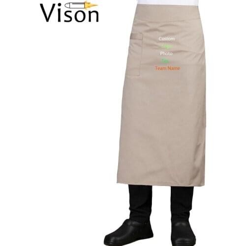 Short apron women home kitchen apron restaurant kitchen aprons trendy baking apron with pockets Dropshipping aprons