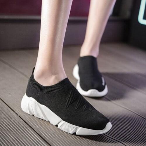 MWY Low Top Socks Sneakers Flats Shoes Women Dames Schoenen Breathable Flying Woven Casual Shoes Outdoor Walking Shoes Plus Size