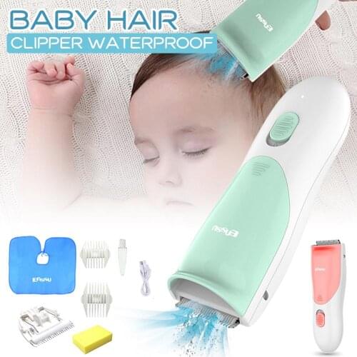 Baby Hair Clippers Ceramic Blade Waterproof Newborn Hair Trimmer Rechargeable Ultra-quiet with Guide Combs