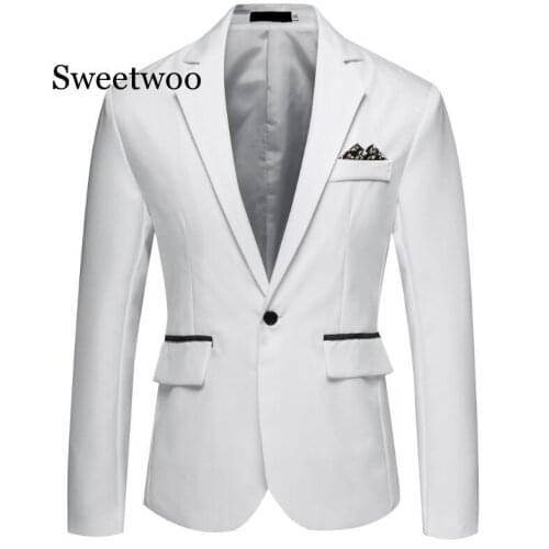 Men Jacket 2020 New Men Slim Fit Blazer Men Fashion Business Casual Dress Blazer Coat