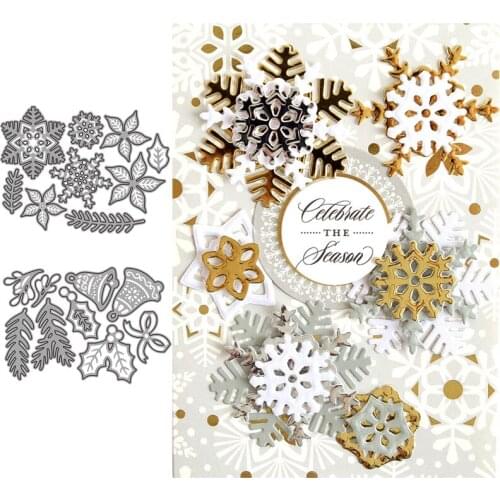Christmas Plant Bell Metal Cutting Dies for Scrapbooking Handmade Tools Mold Cut Stencil New DIY Card Make Mould Model Craft