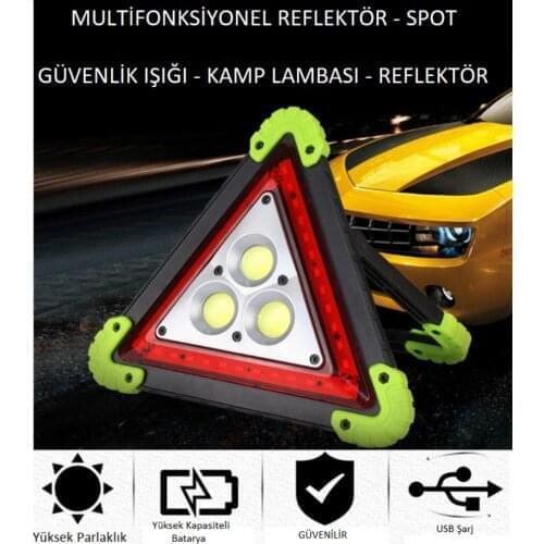 Reflector 3 Leds Solar Powered-Camping Flashlight-Searchlight-Powerbank