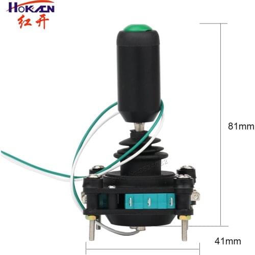 5A 240V 4NO4NC Joystick Switch with Push Button Switch Momentary 2 4 position 360 Degree SCV4-YQ-05R2G Cross Monolever Switch