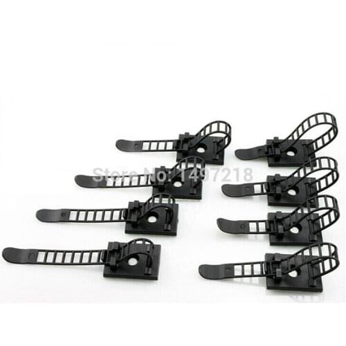 Freeshipping Popular 100pcs CL-1 3M Sticky Adhesive Cable Clips Bracket 0-17mm Length Adjustable Universal Wire Clip Holder