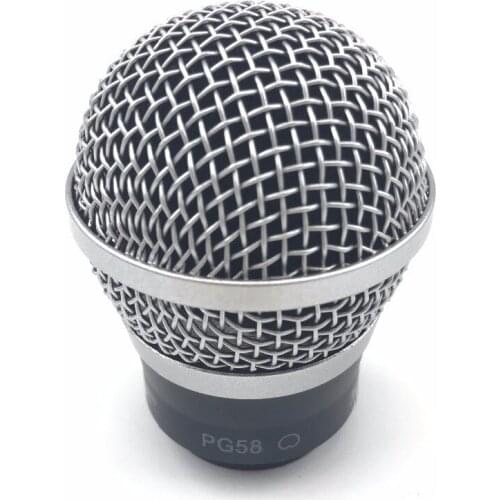 Professional Wireless Microphone Replacement Cartridge Capsule Head Handheld MIC PG58 Head Capsule Grill