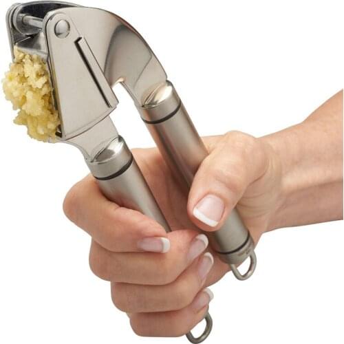 Professional Garlic Press Complete Bundle From Qlty First Offers Quick and Easy to Clean Garlic Crusher Made of Stainless Steel