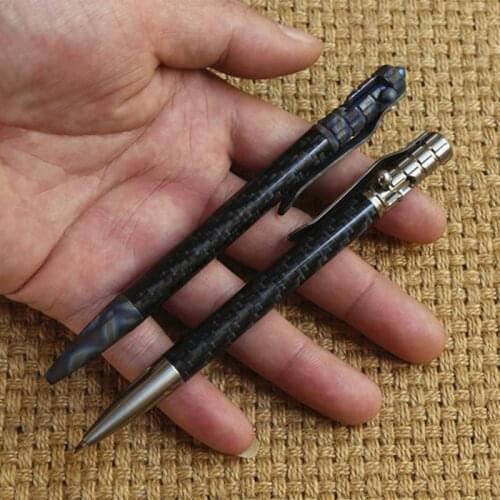 1PC Bolt Titanium Alloy Stainless Steel Carbon Fiber Signature Writing Pen Tactical Self-defense Pen EDC Broken Window Tool