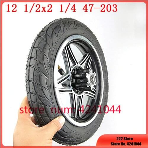 12 1/2 X 2 1/4 47-203 tire tyre with Disc brake hole rims fits Electric Scooters and e-Bike Folding bicycle 12 inch wheels