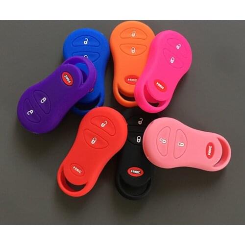 Silica Gel Car Key Case Cover for Chrysler Voyager for Dodge Caravan Dakota Durango Ram Pickup key
