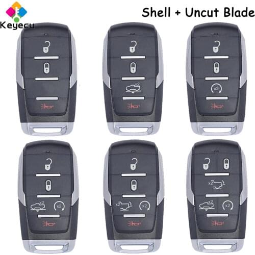 KEYECU Smart Remote Control Key Shell Case With 4/ 5/ 6 Button - FOB for Dodge RAM 1500 Limited LongHorn 2019 2020, OHT-4882056