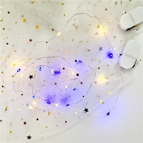 LED Lantern Christmas Button Battery Box Cake Gift Box Creative Star String Fairy Light Battery Copper Wire Party Wedding Lights